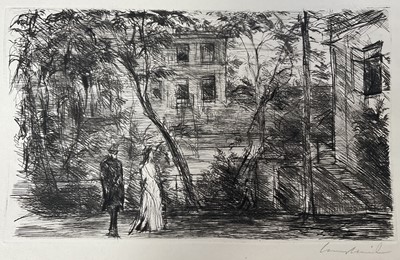 Lot 27 - Hans Meid (1883-1957) etching - Am Abend, signed in pencil, 16cm x25cm, unframed