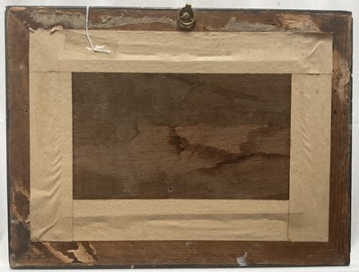 Lot 32 - English School, oil on panel - A Prize Pig, 16.5cm x 27cm, in carved wooden frame