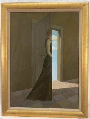 Lot 42 - Willi Rondas (1907-1975) oil on board - Perspectives, signed, titled and dated 15th December 1974 verso, 70cm x 50cm, framed