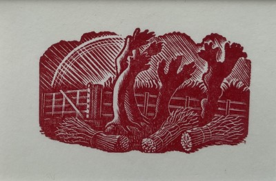 Lot 105 - After Eric Ravilious (1903-1942) two woodcut prints, British Printmakers edition 17/35, 4.5cm x 7cm and 6cm x 5.5cm, framed together