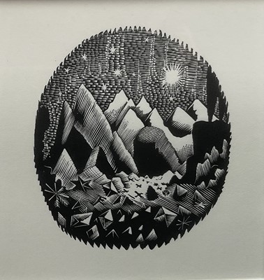 Lot 105 - After Eric Ravilious (1903-1942) two woodcut prints, British Printmakers edition 17/35, 4.5cm x 7cm and 6cm x 5.5cm, framed together