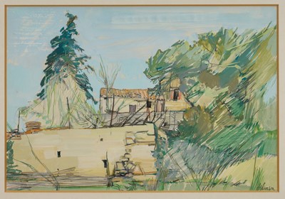 Lot 866 - Anthony Atkinson (1929-2014) pair of gouaches – Provençal Landscapes, in glazed frames