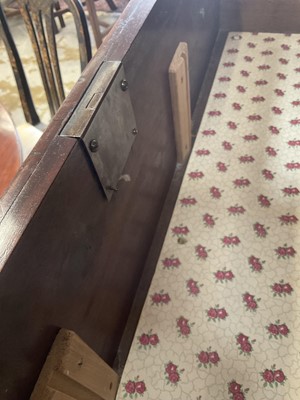 Lot 1269 - George III mahogany chest on chest with Greek key cornice and brushing slide