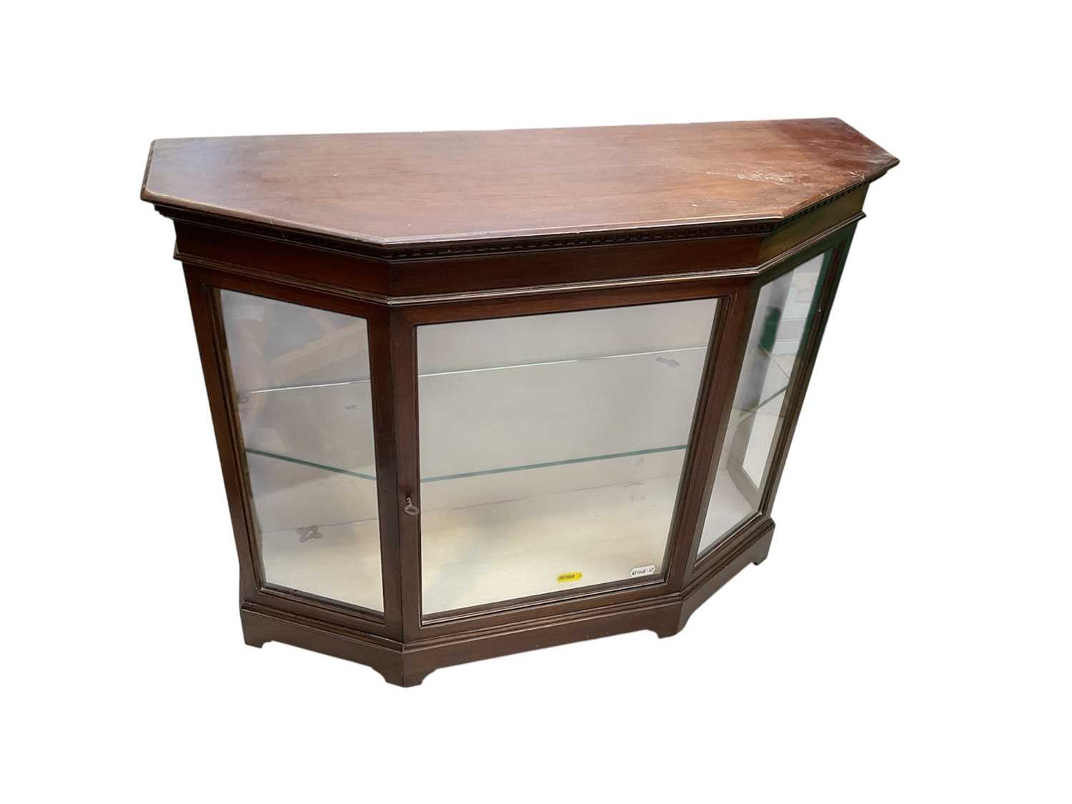 Lot 5064 - Edwardian mahogany wall mounted display cabinet