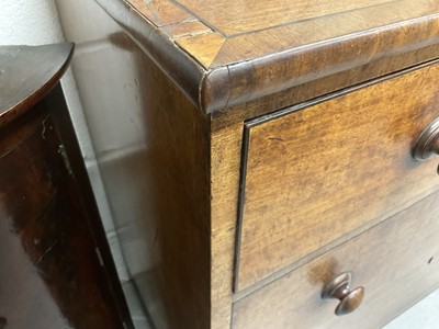 Lot 1270 - George IV mahogany chest of two short and two long drawers with bun handles, on turned feet, 93cm wide x 48cm deep x 87cm high