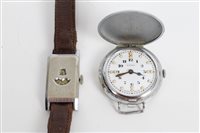 Lot 3320 - 1930s Cyma braille wristWatches with chrome...