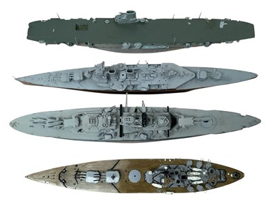 Lot 671 - Selection of constructed model warships and aircraft
