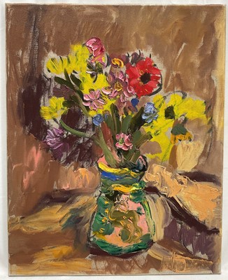 Lot 163 - Annelise Firth (b. 1961) oil on canvas, Summer Flowers, signed titled and dated 2024, 50cm x 40cm, unframed