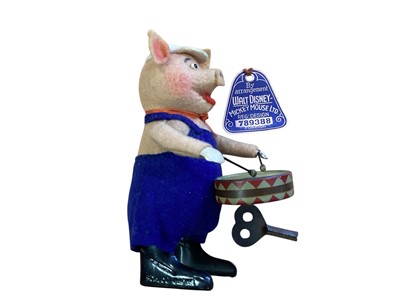 Lot 2025 - Rare Walt Disney Schuco cased set of 'The Three Little Pigs', with keys and original box (1)