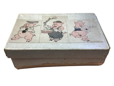 Lot 2025 - Rare Walt Disney Schuco cased set of 'The Three Little Pigs', with keys and original box (1)