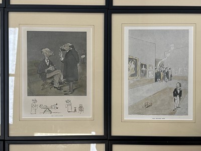 Lot 74 - Collection of ten H. M. Bateman cartoons, in glazed frames