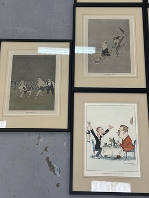 Lot 74 - Collection of ten H. M. Bateman cartoons, in glazed frames