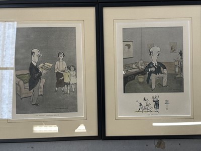 Lot 74 - Collection of ten H. M. Bateman cartoons, in glazed frames