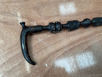 Lot 19 - African hardwood tribal walking stick
