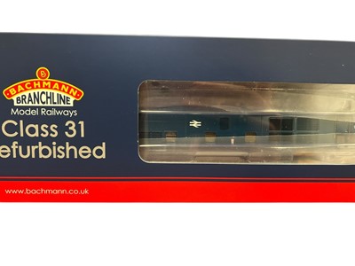 Lot 1832 - Bachmann OO Gauge BR Blue Class 31/4 (Refurbished) diesel 31435, boxed 35-825SFX, Class 37/0 diesel 37284 and Class 37/4 Large Logo 37401, boxed 32-377A (3)