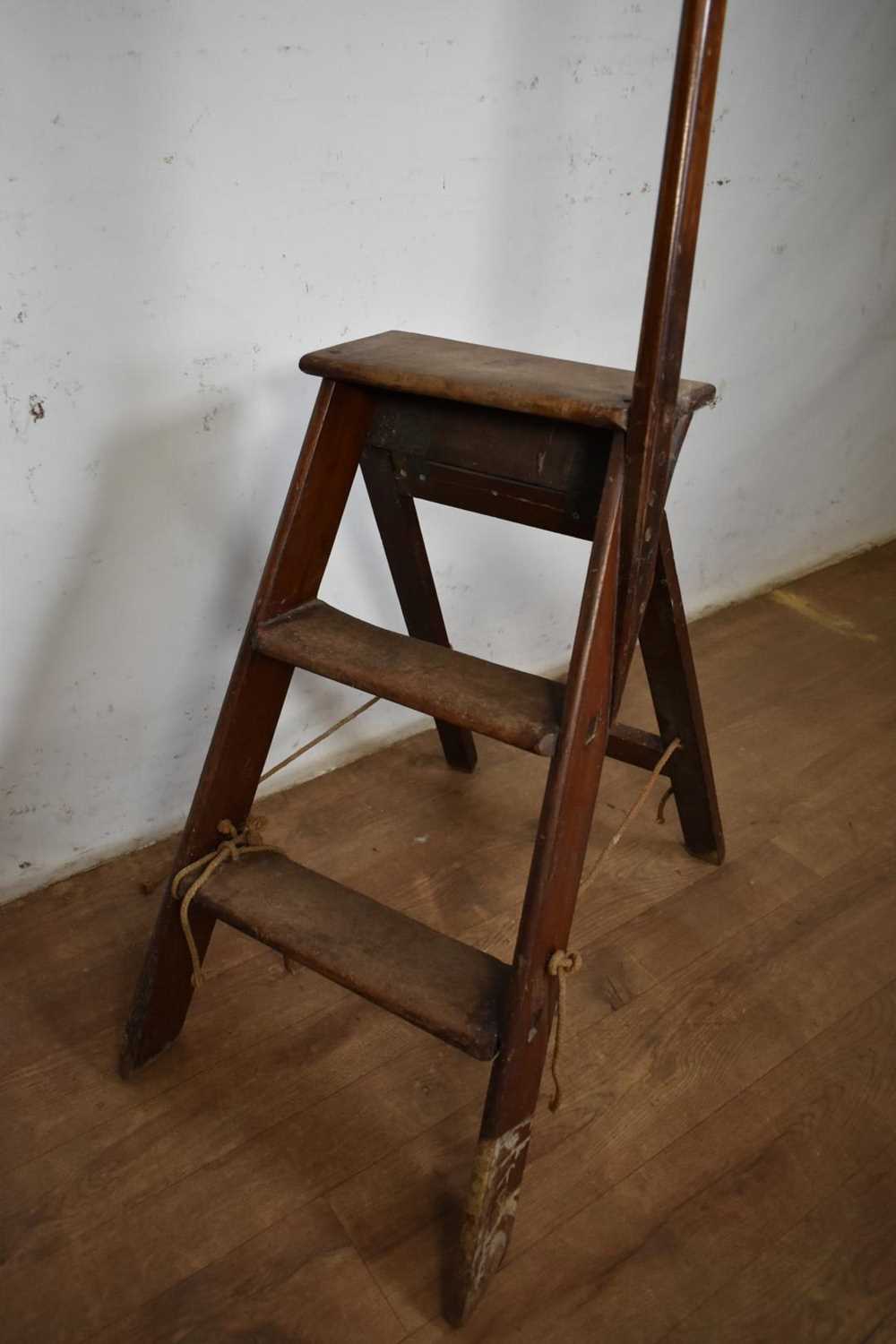 Lot 1282 - 19th century mahogany library steps