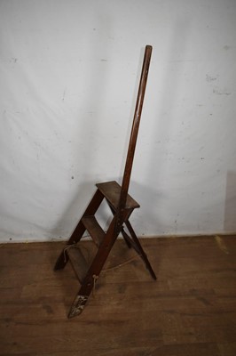 Lot 1282 - 19th century mahogany library steps