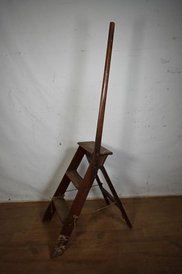 Lot 1282 - 19th century mahogany library steps