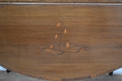 Lot 1292 - George III oval mahogany pembroke table