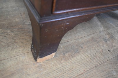 Lot 1295 - Antique cabinet on chest of narrow proportions