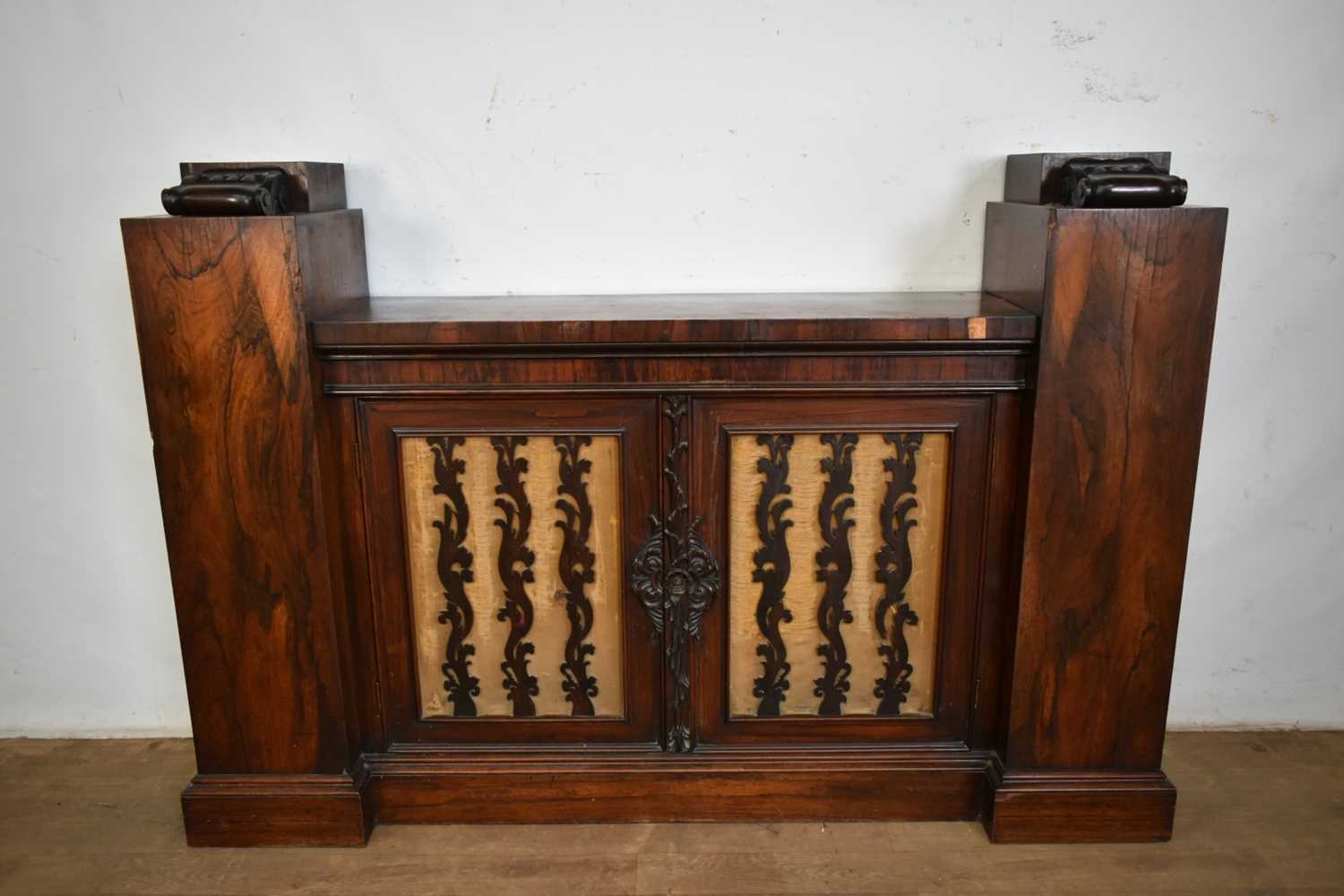 Lot 1296 - Highly unusual Scottish Regency rosewood sideboard