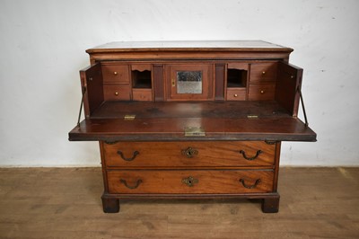 Lot 5304 - George III mahogany secretaire chest