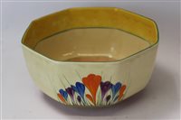 Lot 2013 - Clarice Cliff Bizarre Range Crocus pattern...
