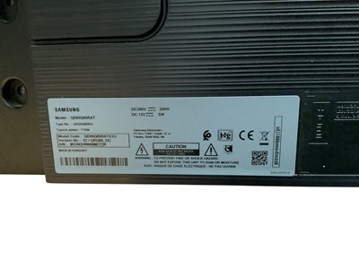 Lot 3 - 65" wall mounted Qled Samsung TV (model number QE6585RAT) with Samsung one connect together with Samsung harman/kardon Soundbar and subwoofer