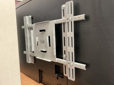 Lot 3 - 65" wall mounted Qled Samsung TV (model number QE6585RAT) with Samsung one connect together with Samsung harman/kardon Soundbar and subwoofer