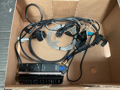 Lot 3 - 65" wall mounted Qled Samsung TV (model number QE6585RAT) with Samsung one connect together with Samsung harman/kardon Soundbar and subwoofer