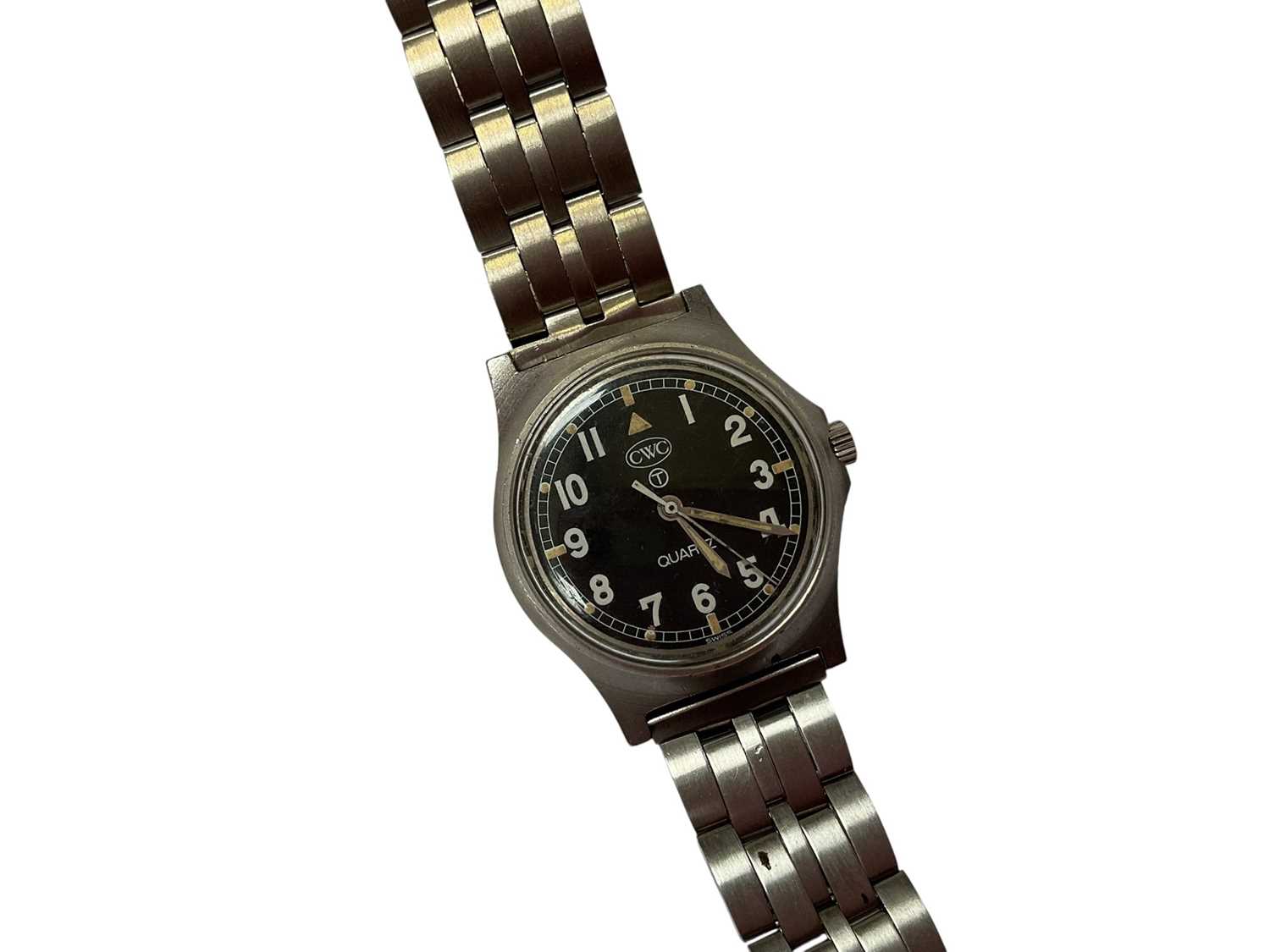 Lot 47 - CWC Quartz military stainless steel wristwatch