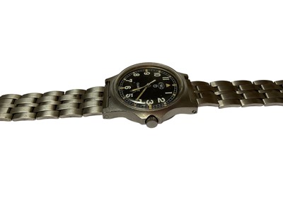 Lot 47 - CWC Quartz military stainless steel wristwatch