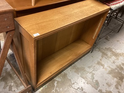 Lot 1384 - Light oak open bookcase with adjustable shelves, 100.5cm wide, 26.5cm deep, 76.5cm high