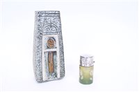 Lot 2001 - Troika pottery coffin vase with abstract...