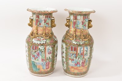 Lot 58 - Pair of Chinese Canton vases