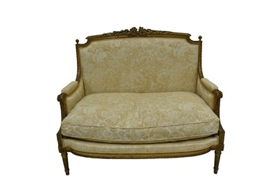 Lot 1248 - 19th century French carved and giltwood sofa