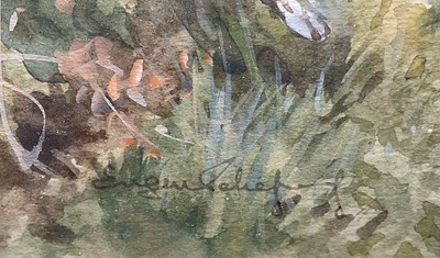 Lot 964 - Eugene Leliepvre (1908-2013) trio of watercolours - Hunting Scenes, signed, 34.5cm x 24.5xm, in glazed gilt frame