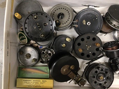Lot 905 - Collection of antique fishing reels and similar equipment