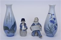 Lot 2056 - Two Royal Copenhagen figures - boy with...