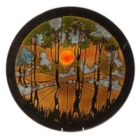 Lot 2061 - 1960s Poole Aegean charger painted with...