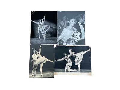 Lot 1438 - Ballet: Margot Fonteyn, 1919-1991, signed portrait card and an archive of other photographs including Rudolf Nureyev, and one other signed portrait card of Monica Mason
