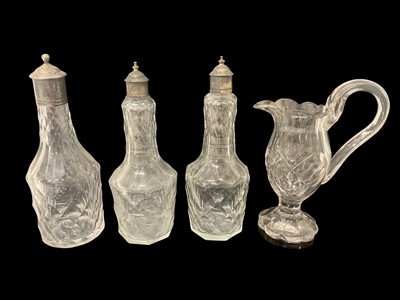 Lot 9 - Late 18th century cut glass cream jug, possibly Irish