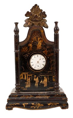 Lot 709 - Rare 18th century English chinoiserie lacquered watch stand