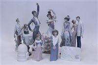 Lot 2070 - Selection of Lladro porcelain figures -...