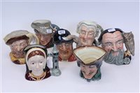 Lot 2072 - Seven Royal Doulton character jugs - The...