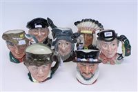 Lot 2073 - Seven Royal Doulton character jugs - Rip Van...