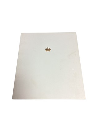 Lot 11 - H.M. Queen Elizabeth The Queen Mother, scarce signed 1987 family Christmas card with gilt embossed crown to cover, colour photograph of Her Majesty wearing a beautiful ball gown to the interior,...