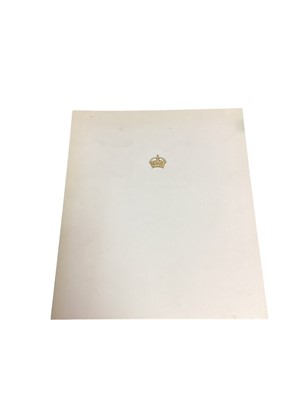 Lot 12 - H.M. Queen Elizabeth The Queen Mother, scarce signed 1993 family Christmas card with gilt embossed crown to cover, colour photograph of Her Majesty with a corgi to the interior, signed in ink 'D...