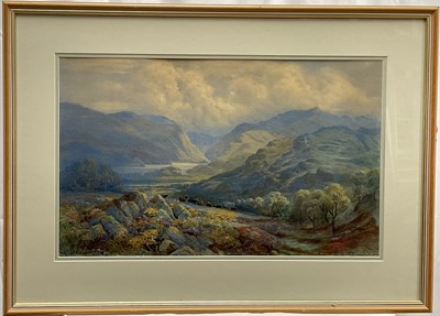 Lot 153 - William Clark Eddington, watercolour - Moorland landscape, signed, 33cm x 54cm, in glazed gilt frame