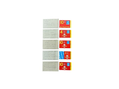 Lot 1406 - Stamps selection of folder booklets mostly individually marked cylinders, gum etc. including 1st Class (300 plus stamps)